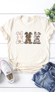 Floral Easter Bunnies Graphic Tee
