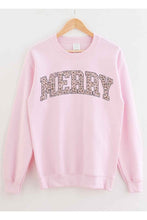 Leopard Merry Christmas Graphic Sweatshirt