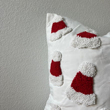 Santa Hat Throw Pillow Cover, 20x20 Tufted Design