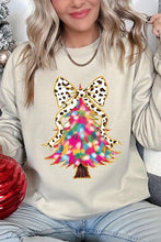 Faux Glitter Colorful Christmas Tree Sweatshirts