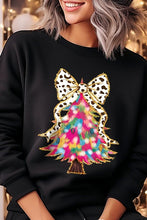 Faux Glitter Colorful Christmas Tree Sweatshirts