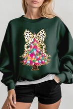 Faux Glitter Colorful Christmas Tree Sweatshirts