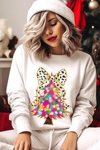 Faux Glitter Colorful Christmas Tree Sweatshirts