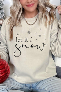 Let it Snow Graphic Fleece Sweatshirts