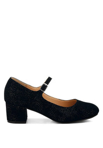 Bettola Shimmer Suede Mary Jane Shoes