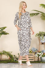 Celeste Full Size Leopard Contrast Dress with Pockets