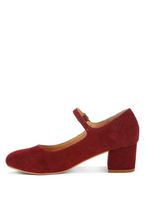 Bettola Shimmer Suede Mary Jane Shoes