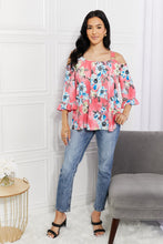 Fresh Take  Floral Cold-Shoulder Top