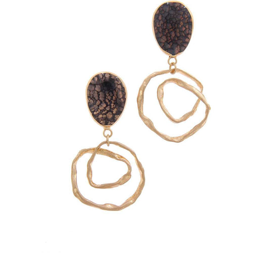 Teardrop Shape Circle Drop Earring - Gypsy Belle