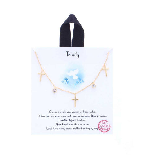 Trinity Cross Charm Message Necklace - Gypsy Belle