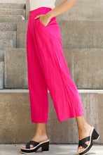 In The Mix Hot Pink Pleated Detail Linen Pants