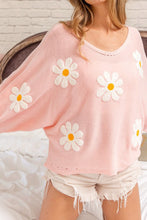 Flower Pattern Long Sleeve Sweater