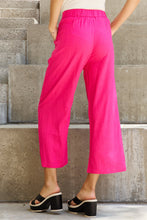 In The Mix Hot Pink Pleated Detail Linen Pants