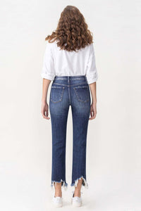 Jackie High Rise Crop Straight Leg Jeans